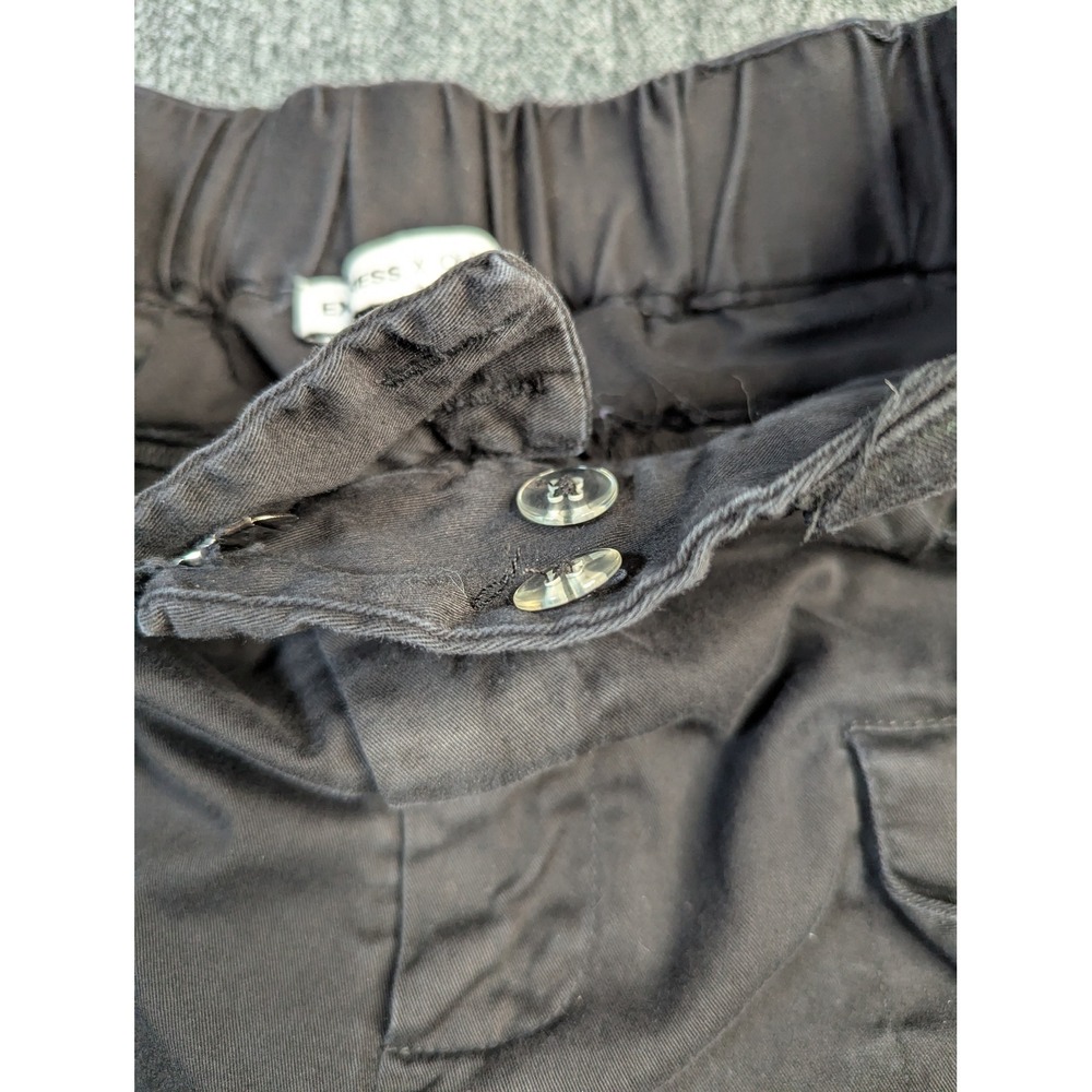 Express x Olivia Culpo Womens Black Cargo Utility Shorts High Waisted Size 6 - Picture 3 of 13